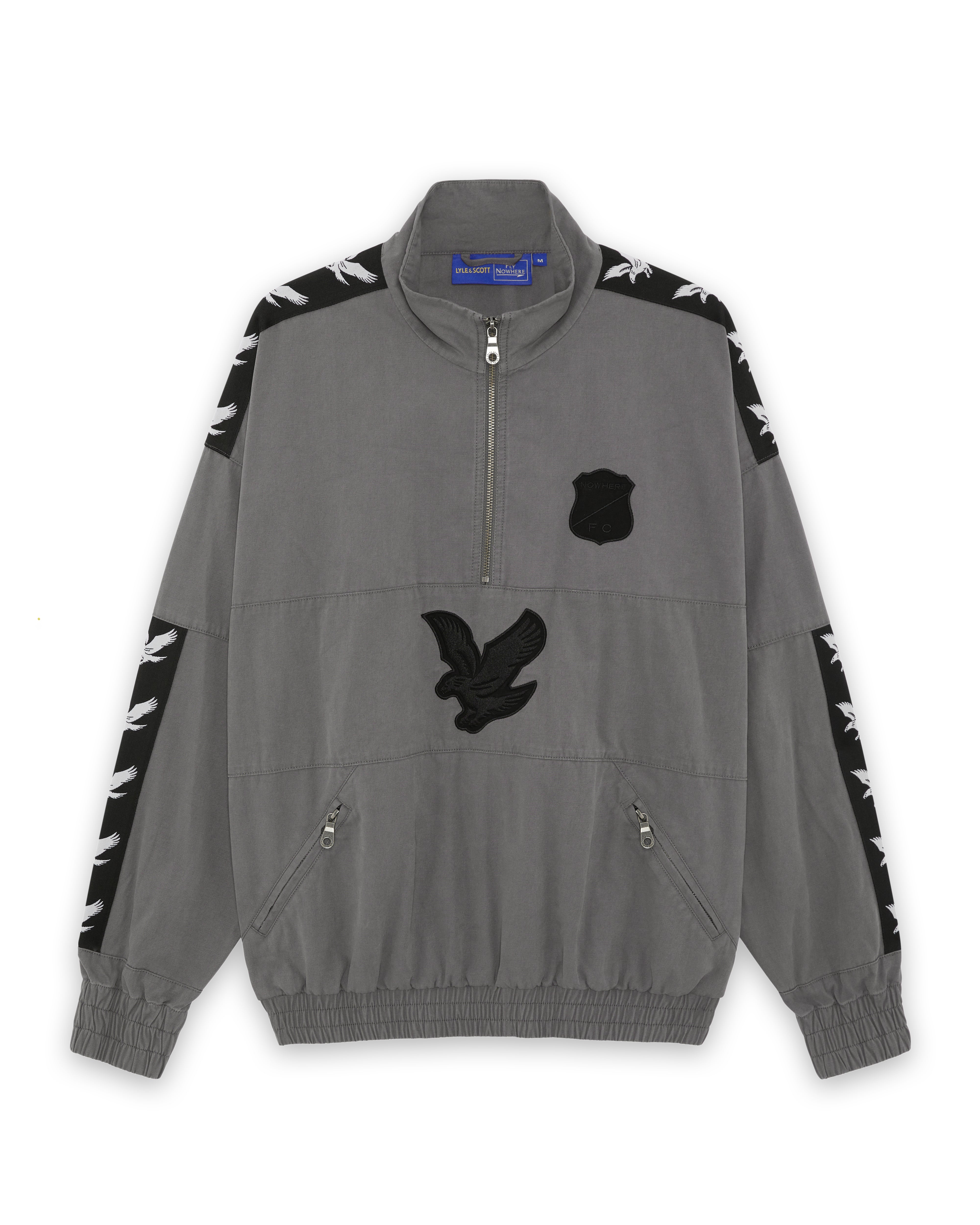 Nowhere FC by Lyle & Scott Track Jacket Washed Grey