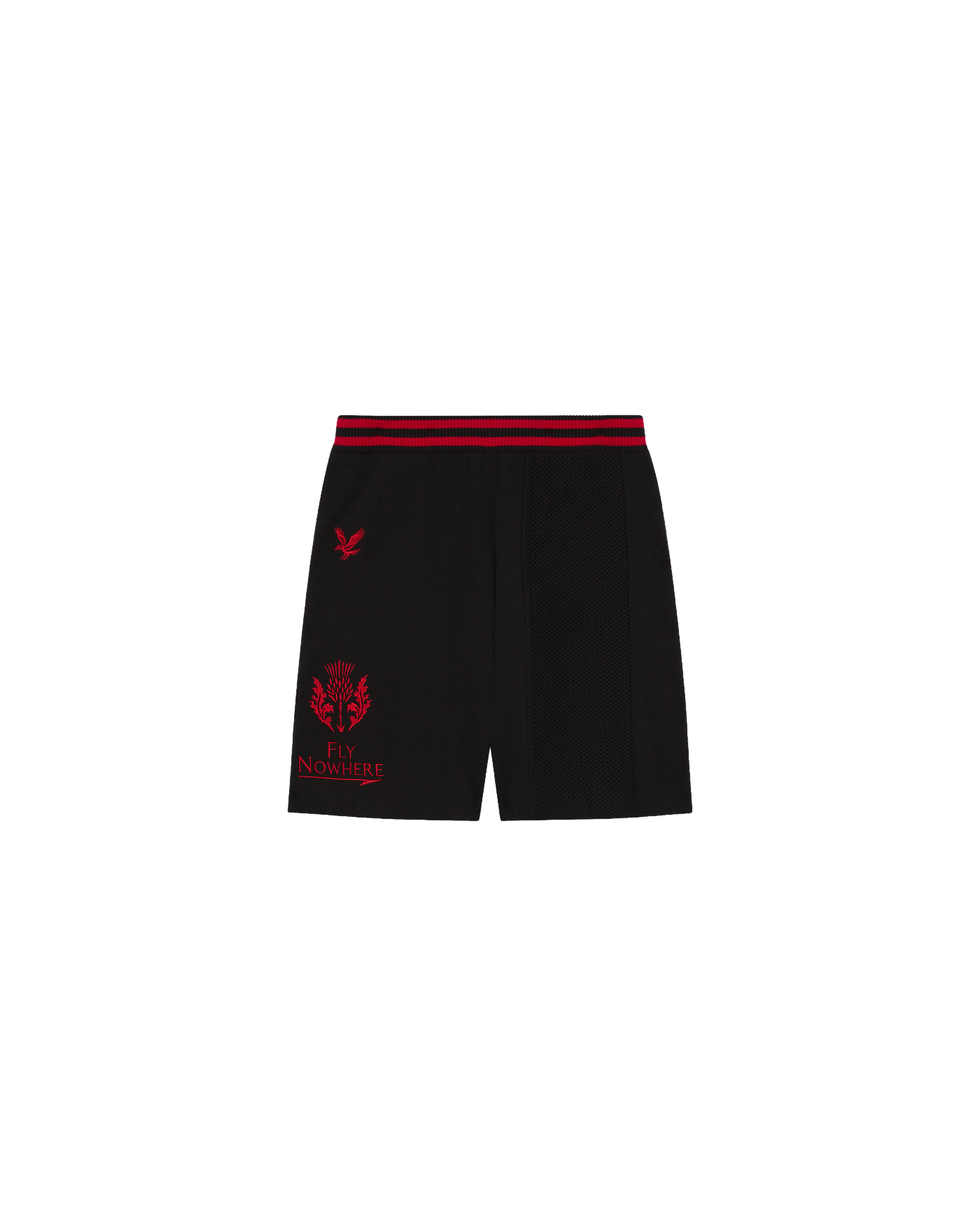Lyle & Scott by Fly Nowhere Embroidered Knit Short - Black