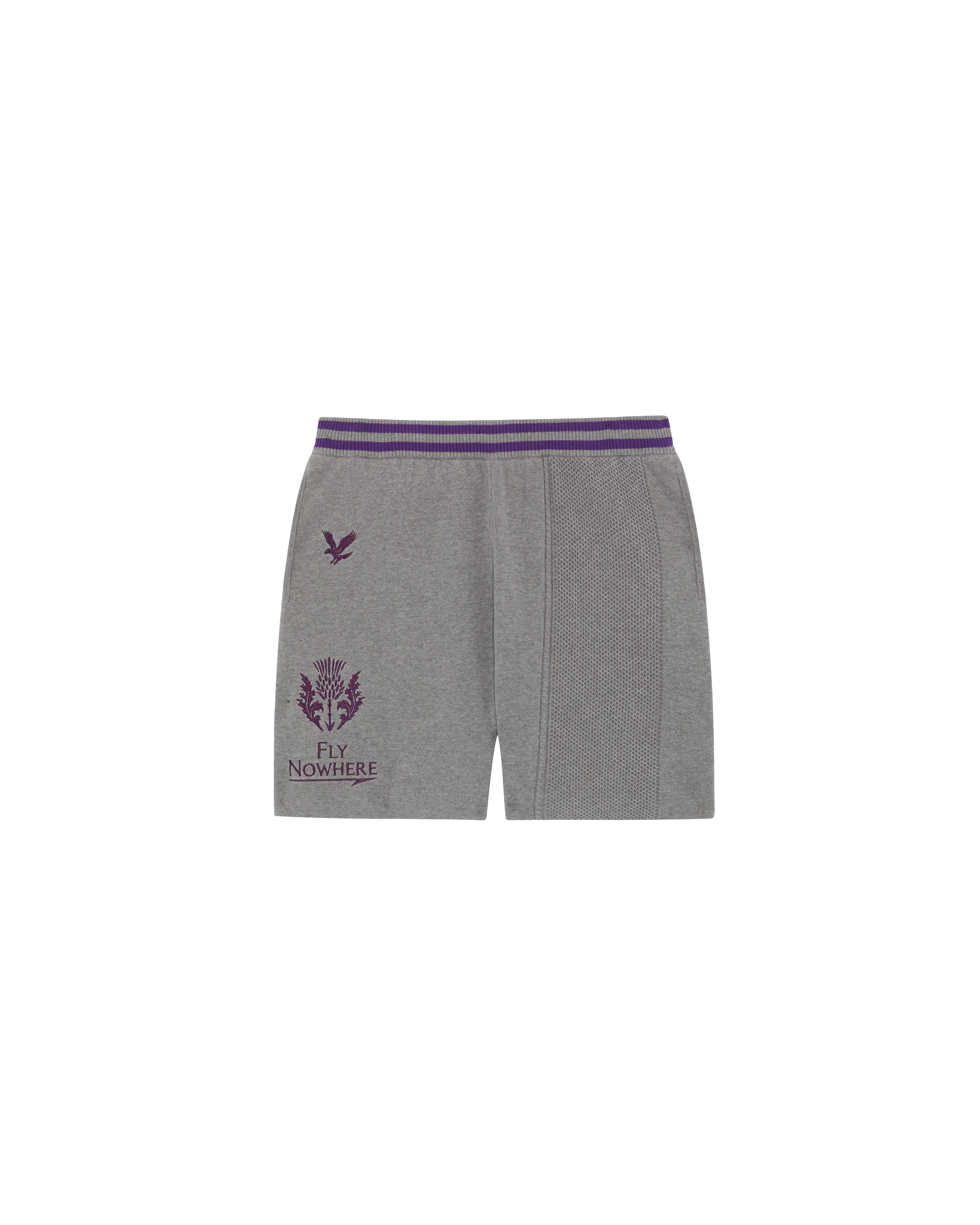 Lyle & Scott by Fly Nowhere Embroidered Knit Short - Heather Grey